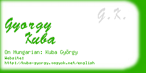 gyorgy kuba business card